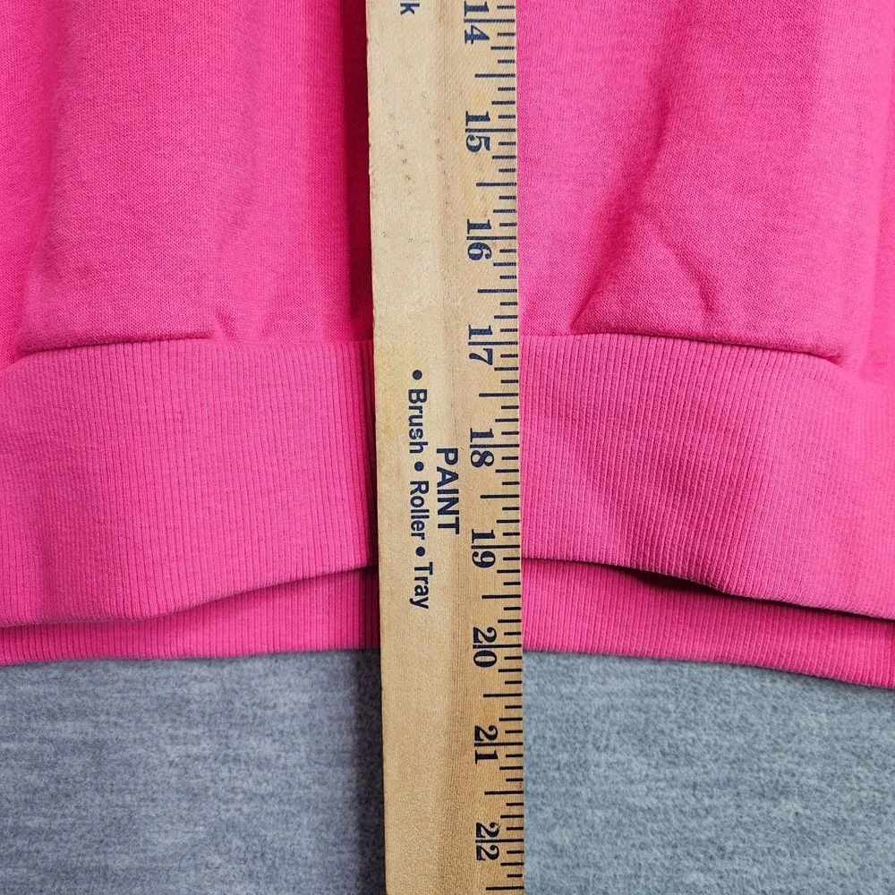 Beyond Yoga Womens Sweatshirt S Pink Cropped Fleece Pullover Lounge Athleisure